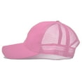 thumbnail image 3 of Unisex Plain Solid Baseball Cap Sun Visor Mesh Back Adjustable Ball Trucker Hat Pink, 3 of 4