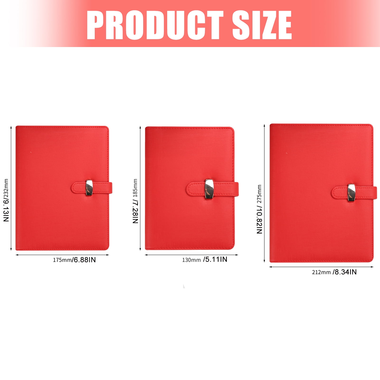Business Leather Journal Refillable 6-Ring Hardcover Notebook, 160 Lined Pages for Writing & Note-Taking