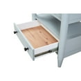 thumbnail image 4 of Blue Open Nightstand With Two Design - Solid Wood & Materials Ocean Finish And 2 Drawers Felt Lined, 4 of 5