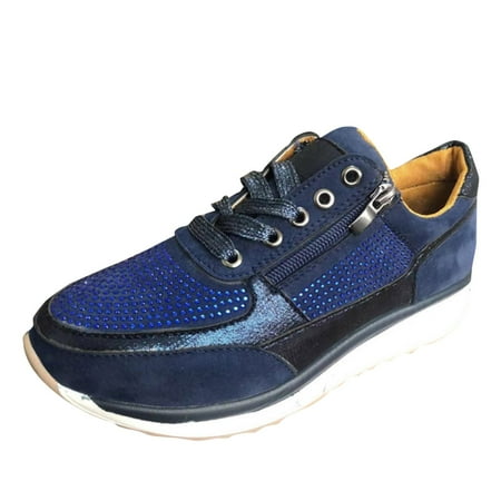 

Vedolay Sneakers For WomenNew Women Sport Running Shoes Ladies Solid Sneakers Shoe For Women New Styles Sneaker Women Shoes Size 13(Blue 9)