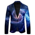 thumbnail image 4 of oqasdz Mens Suit Jacket One Button Star Digital Printed Fashion Slim Fit Comfortable Casual Business Wedding Coat Top,Size L, 4 of 4