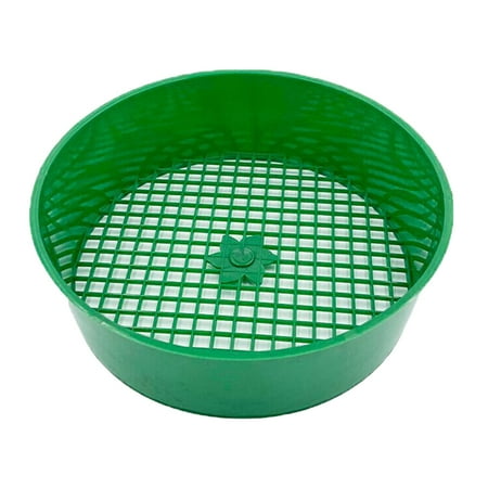 

Green Round Garden Sieve Plastic Riddle Stone Sand Seedling Mesh Sieve Garden