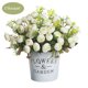 thumbnail image 1 of Ramo de flores artificiales para el hogar, oficina, escritorio, tela de seda, decoración floral falsa, ramo de capullos de rosa, blanco 3 piezas Yuarrent ZHF0580-03, 1 of 4
