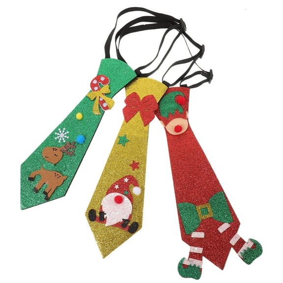 LULULION 3Pcs Mens Festive Ties Tie Shape Assorted Color Festive Decoration for Parties