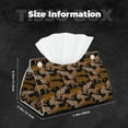 thumbnail image 6 of Goofa Leopard Print Pattern Triangle Square Tissue Box Cover, Modern PVC Leathe Facial Paper Holder,Decorative Holder/Organizer for Bathroom Vanity Countertop, 6 of 9