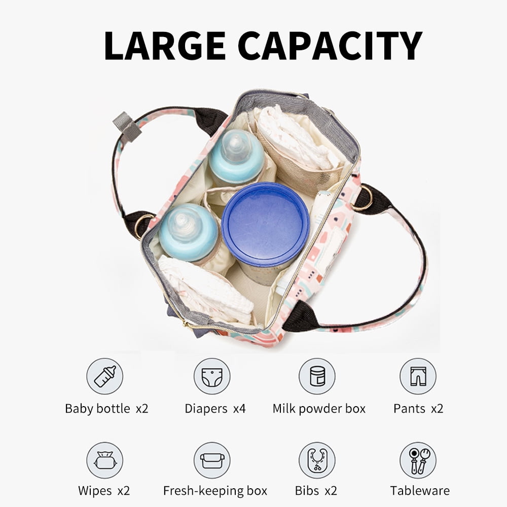 Baby Diaper Bag Mommy Bag Multifunctional Breast Milk Preservation Bag Portable Food Storage Insulation Bag Backpack