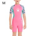 thumbnail image 2 of Sela de buceo 2.5mm Neopreno Durable manga corta pantalones cortos niños niños trajes de buceo Mono surfeando Cuerpo fresco Sensación de trajes de trabajo Rosa M, 2 of 7
