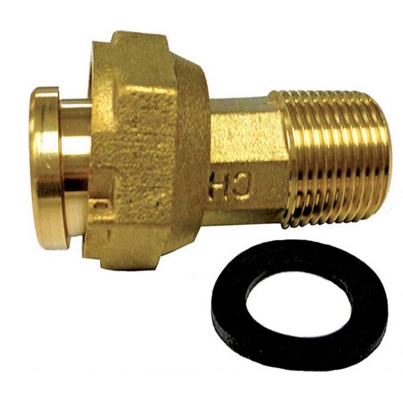 - PlumBest™ LTConnections™ M20075 Water Meter Coupling, 1 Inch NPSM, 3/4 Inch NPT