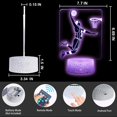 thumbnail image 3 of TriPro Basketball Player 3D Illusion LED Desk Lamp Night Light with 16 Colors Fans Decorations, 3 of 4
