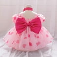 thumbnail image 5 of TEAJOPSUU 6M-3Y Girls Tutu Skirt Puff Short Sleeved Tulle Dress Fluffy Dance Dress Printed Princess Dress for Kids A-Pink, 5 of 9