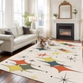thumbnail image 2 of 5x7 Area Rugs for Living Room, Multi-Color Diamond Non Slip Area Rugs for Kitchen Bedroom Entryway, Modern Geometric Middle Century Beige Washable Carpet Runner Rug Floor Mats for Bedroom Home Decor, 2 of 8
