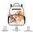 thumbnail image 6 of Jeiento Cute Corgi Toddler Backpack for 2-5 Year Old, 13.5 Inch Preschool Bag for Boys, Lightweight Kids Bookbag with Top Handle & 2 Mesh Side Pockets, 6 of 7