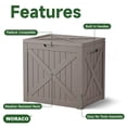 thumbnail image 3 of Joxxoaa 32 Gallon Outdoor Deck Box,Waterproof Resin Outdoor Storage Boxes, Outside Storage Lockable Container for Garden Tools,Indooor Cushions,Accessories (Grey), 3 of 7
