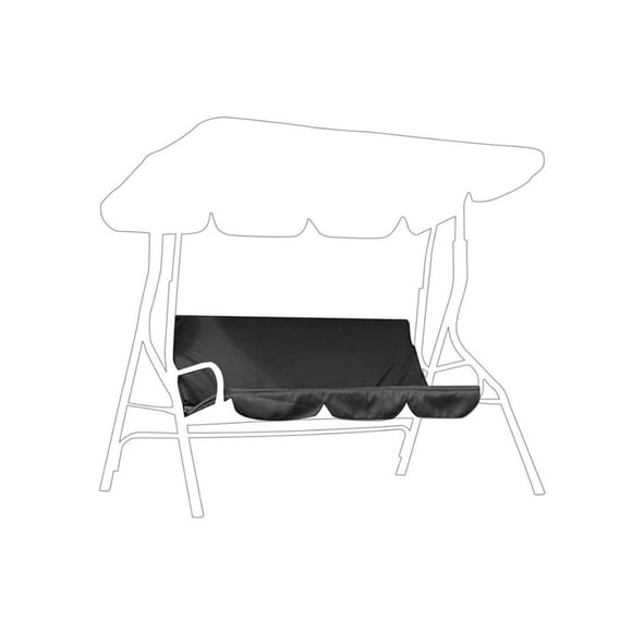 Yuarrent Cubierta para silla de columpio, cubiertas de repuesto para techo a prueba de polvo, sombrilla profesional, Protector de cojín para Jardín y Patio Negro