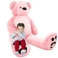 thumbnail image 2 of WOWMAX 6 Foot Giant Huge Life Size Teddy Bear Daney Cuddly Stuffed Plush Animals Teddy Bear Toy Doll for Birthday Christmas Pink 72 Inches, 2 of 5