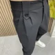 thumbnail image 5 of Pantalones de verano ajustados y de talla grande para hombre, pantalones de traje recortados, estilo coreano, 2024, de licra, formales, 5 of 5