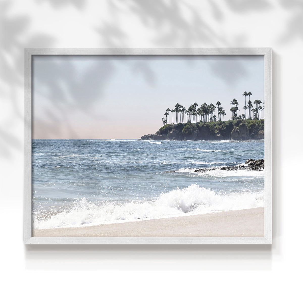 Distant Palms by Natalie Carpentieri - Restickable Framed Giclée Print