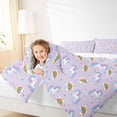 thumbnail image 4 of Erosebridal Colorful Unicorn Animal 7-Piece Bedding Comforter Set,Kawaii Rainbow Cute Stars Print King Bedding Sets For Kids,Reversible, 4 of 7