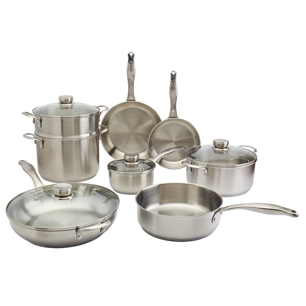 Frigidaire ReadyCook 12Piece Stainless Steel Cookware Set Induction