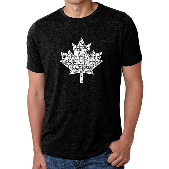 LA Pop Art Men's Premium Blend Word Art T-shirt - CANADIAN NATIONAL ANTHEM