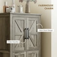 thumbnail image 6 of HOMCOM Bathroom Floor Cabinet, Bathroom Cabinet with Doors, Light Gray, 6 of 8