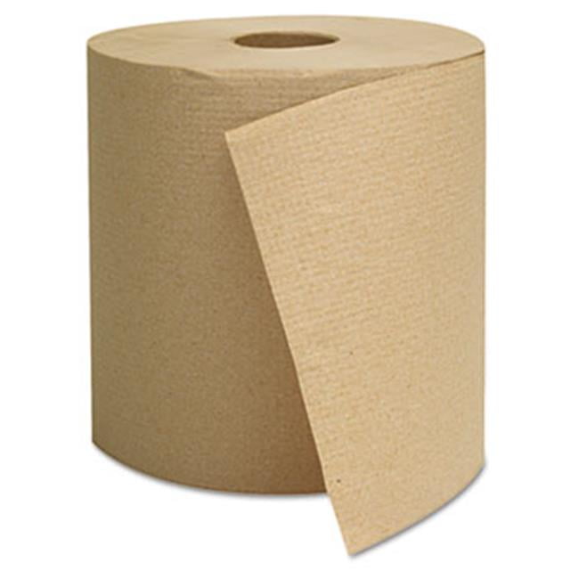 Hardwound Towels, Brown, 1Ply, Brown, 800ft, 6 Rolls/Carton