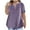 Purple, variant on Diufon Teen Girls Oversized T-Shirts Summer Casual Short Sleeve V Neck Loose Pullover Tops Trendy Comfy Blouse