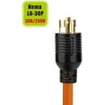 thumbnail image 3 of (1.5FT) Nema L6-30P 30Amp Lock in Generator to 6-50R 50Amp 6-50R Welder Adapter, 30Amp to 50Amp Welder Heavy Duty Adapter, STW 10-AWG, L6-30 3-Prong to 6-50R Female, 3 of 5
