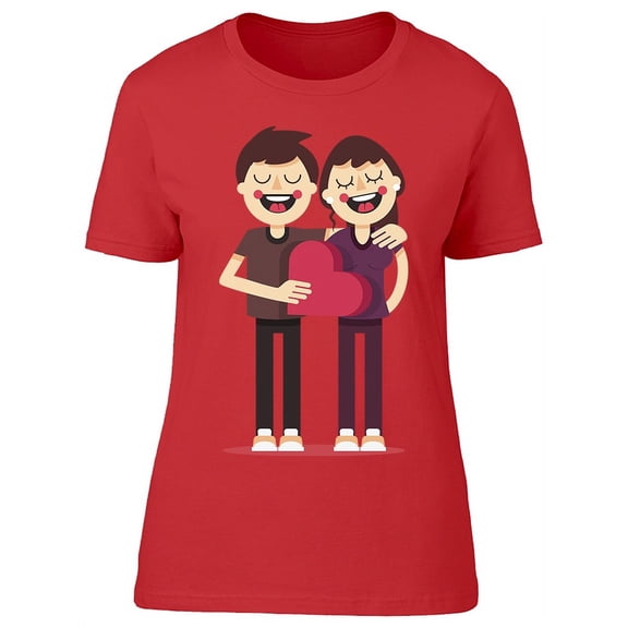 Romantic Couple Valentines Day Tee Women's -Image by Shutterstock