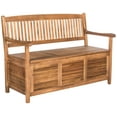 thumbnail image 3 of Safavieh Brisbane Indoor/Outdoor Modern Storage Bench, 3 of 8