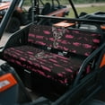 thumbnail image 3 of Uorisanigo UTV Seat Covers Mule Bench Seat Cover Accessories Fit for Kawasaki Mule 3010 Diesel 4x4 2003-2008, UTV Seats Cushion All Weather Protection(Pink Camo American Flag Deer Hunter), 3 of 7