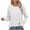 White, variant on Besolor Womens Fall Tunic Tops Trendy Round Neck Knit Long Sleeve Shirts Casual Lightweight Sweaters with Thumb Hole