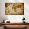 thumbnail image 2 of Elephant Stock World Map Wall Art - Horizontal Canvas Wall Art - Living Room Wall Decor - Map Canvas - Brown And Yellow Decor - 24" x 16", 2 of 8