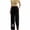 Black-Pants for Women, variant on Women Linen Summer Pants Dandelion Pattern Wide Leg Pants Drawstring High Waist Beach Trousers with Pockets