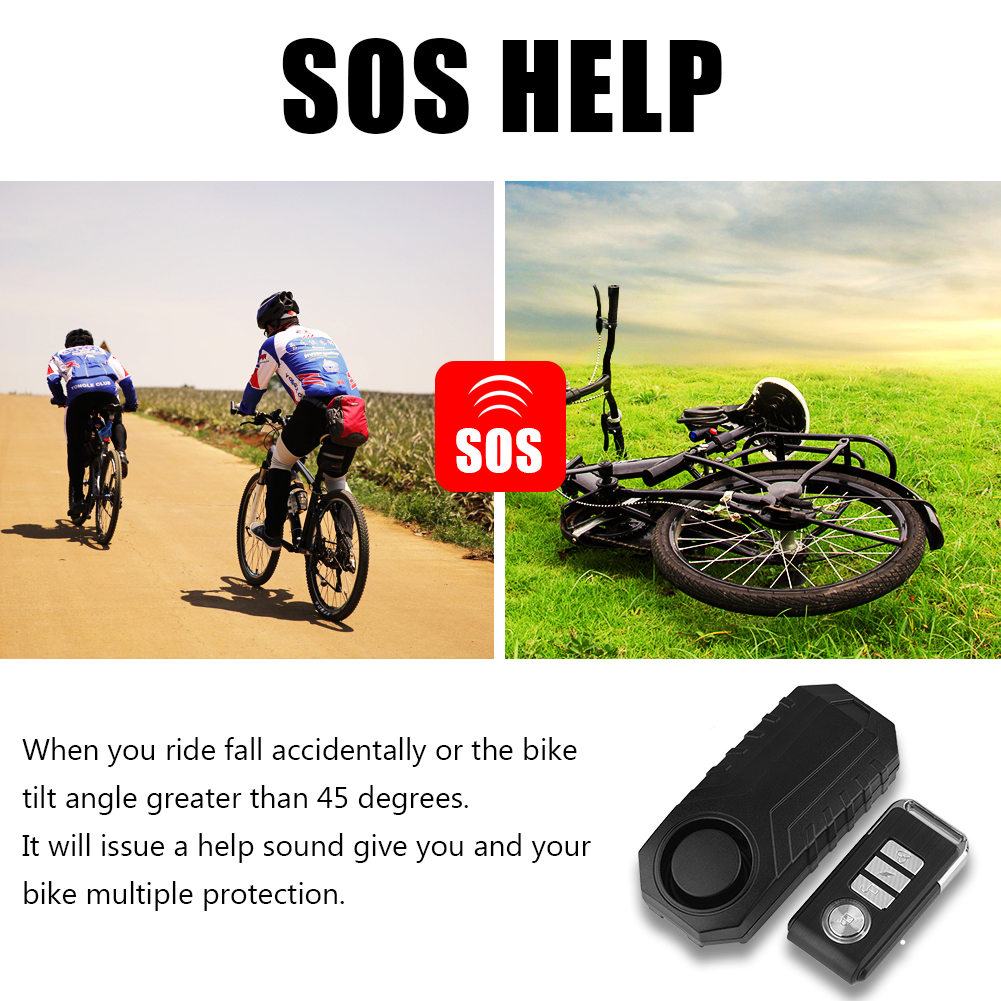 Doloame Bike Alarm Lock with Remote Control,Home Universal Waterproof Motorcycles Anti-Theft Security Locks