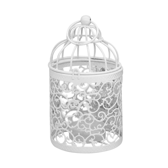 PVCS Hanging Bird Cage Candles Holder Retro Iron Candlestick Lantern Home Party Decor for Home Decor