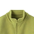 thumbnail image 5 of Unisex Kids Solid Color Fleece Coat, Long Sleeve Casual Outerwear With Side Pockets Loose Fashion Daily Jacket for Boys Girls All Season Wear Green 3-4 Years, 5 of 6