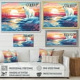 thumbnail image 4 of Designart "Arctic Whispers at Sunrise Polar Bear" Animals Framed Wall Art Decor - Modern Farmhouse Blue Bear Entryway Framed Wall Art Print, 4 of 6