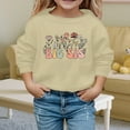 thumbnail image 2 of Wxolcjlv Toddler Girls Graphic Sweatshirts Letter Print Crewneck Pocket Pullover Kids Trendy Dailywear Fall Winter Hoody Sweatshirt Tops,5-6 Years, 2 of 4