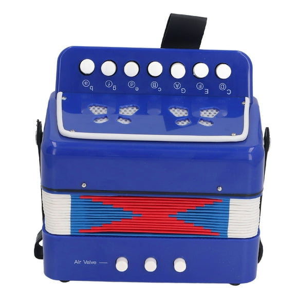Acordeón De Botones, Instrumento Musical De Acordeón Para Niños De 7 Teclas Con Hebilla De Cinturón Y Material ABS Seguro, Para Niños Principiantes De 3 Años En Adelante