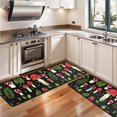thumbnail image 3 of Kitchen Rugs Sets Of 2,Red Mushroom Leaf Black Pattern Anti Fatigue Kitchen Mat Rugs Non Slip Washable,Decorative Kitchen Floor Mats for Kitchen,Sink,Laundry,17"x47"+17"x47", 3 of 5