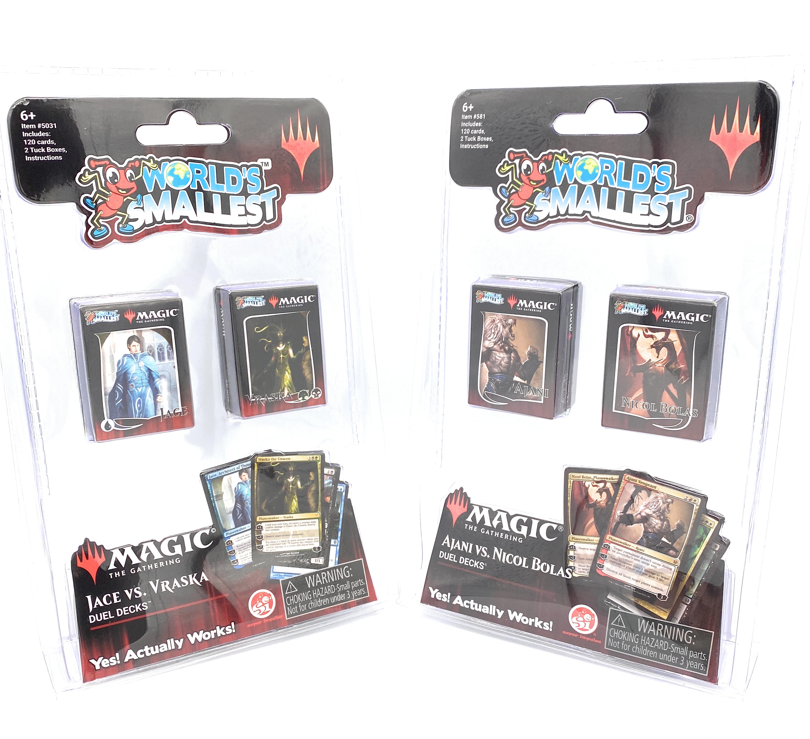 Worlds Smallest Magic Cards Bundle Pack - Jace vs. Vraska AND Ajani vs.  Nicol Bolas - Walmart.com