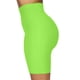thumbnail image 5 of Pantalones cortos Prolriy para mujer, para entrenamiento, gimnasio, elásticos, de cintura alta, deportivos, color verde, talla L, 5 of 8