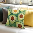 thumbnail image 3 of SHANXI  Cute Kawaii Green Avocado White Illustrations Summer Fruit Pillow Covers Pillowcases Home Decor Bed Couch Sofa Office Living Room Cushion 22x22in, 3 of 5