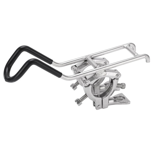 Soporte para caña de pescar para barcos, estante ajustable de doble abrazadera de acero inoxidable 316 para lanchas rápidas y yates