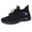 Black, variant on Women's Running Training Walking Shoes Lightweight Comfortable Mesh Orthopedic Arch Support Wedge Low Heels Slip on Workout Trainners Non Slip Work Sneakers for Elderly Woman White Size 7.5