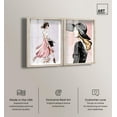 thumbnail image 2 of Parisian Blush Glam Set Shadowbox Fashion Prints by Art Remedy, Blonde Frame, 30 x 45, 2 of 6
