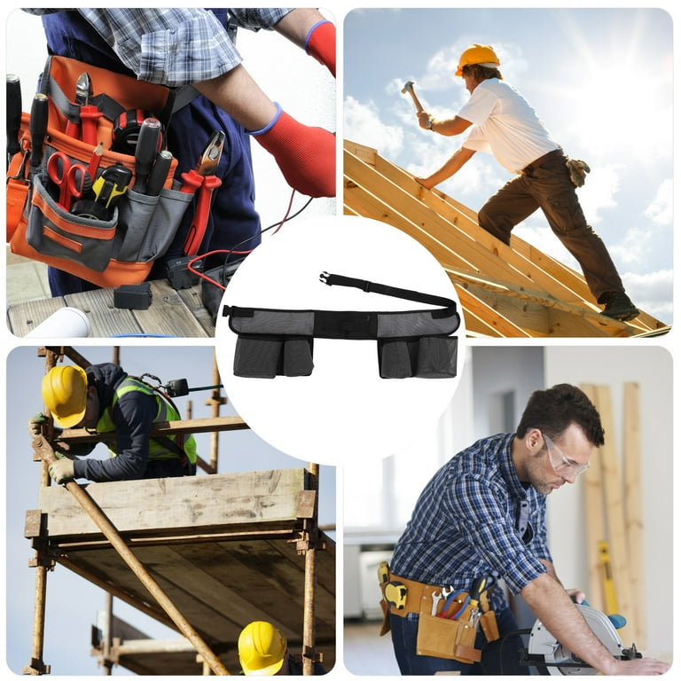 Tool Waist Pocket Pouch - 600D Oxford Cloth Electrician Tool Bag, Multiple Pockets