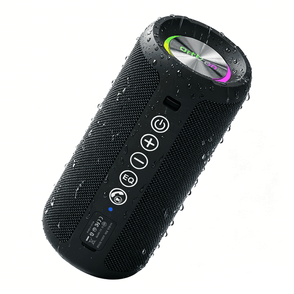 Ortizan X10B Portable IPX7 Waterproof Wireless Bluetooth Speaker with 24W Loud Stereo Sound, 30H Playtime, Blue