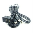 thumbnail image 1 of 150cm Car Boat DIY Flush Mount Jack Dual USB Interface Auto AUX Extension Cable Automotive Power Cable, 1 of 3